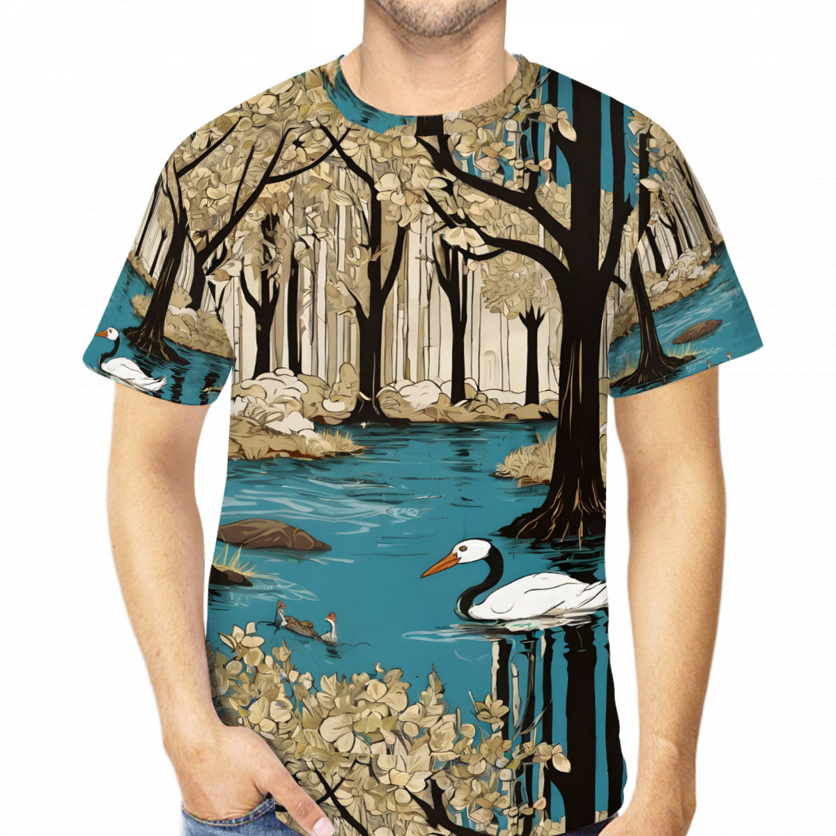 Landscape Wonder Men's O-Neck European Size T-Shirt | 220GSM Cotton