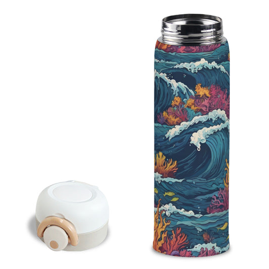 Ocean Waves Travel Outdoor Tumbler (450ml/15oz) | Stainless Steel 304