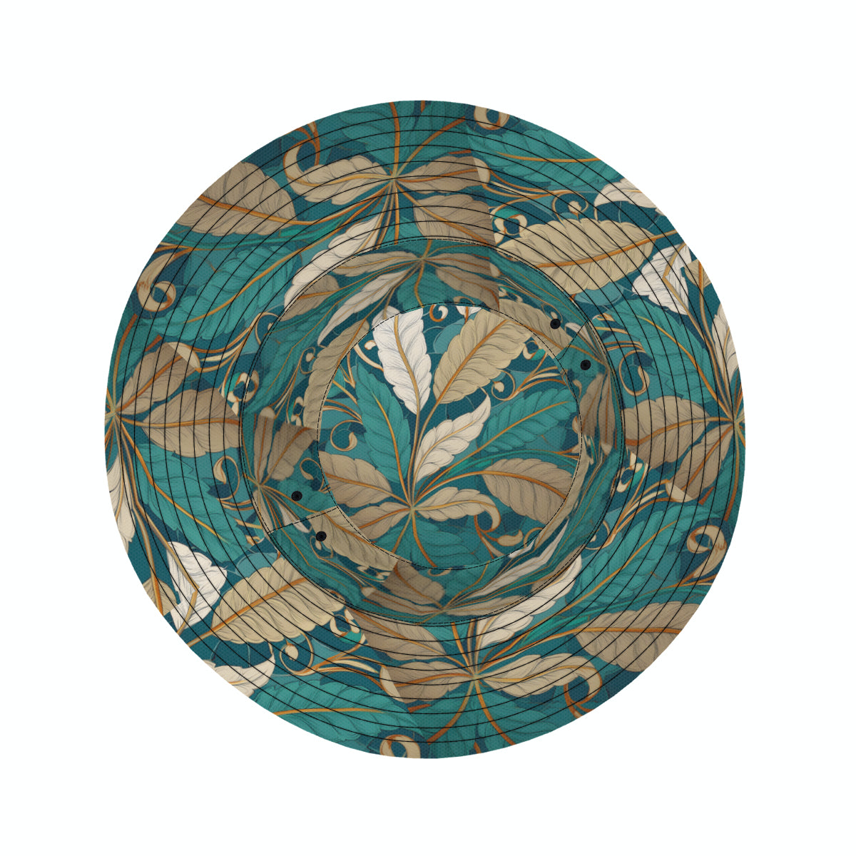 Tropical Leaves Double-Sided FPrint Fisherman Hat | Polyester