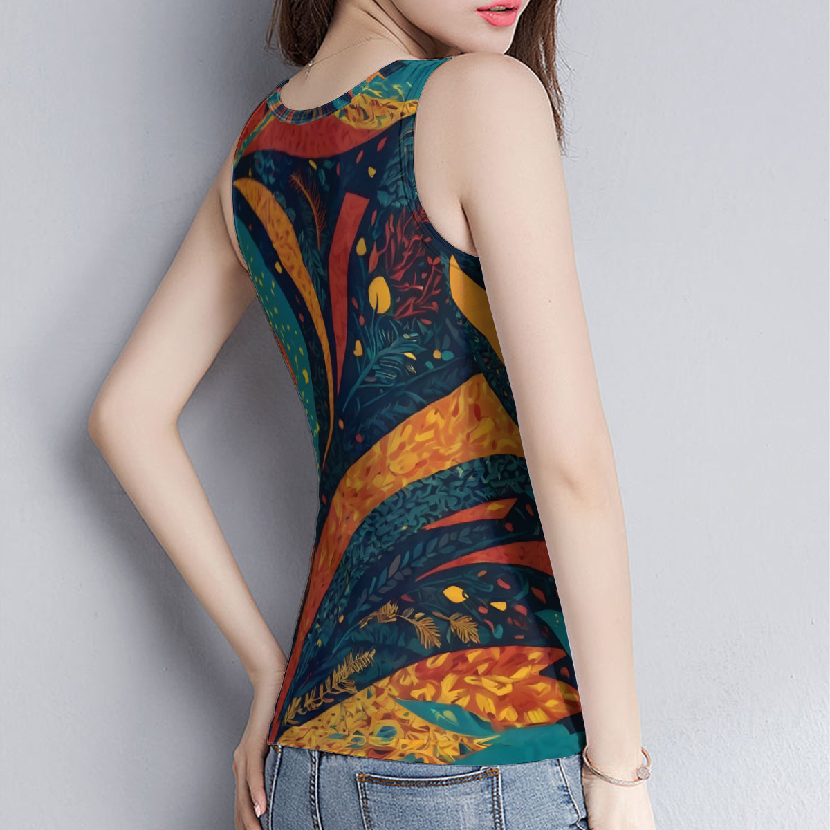 Abstract Beauty Women's Casual Vest|Polyester