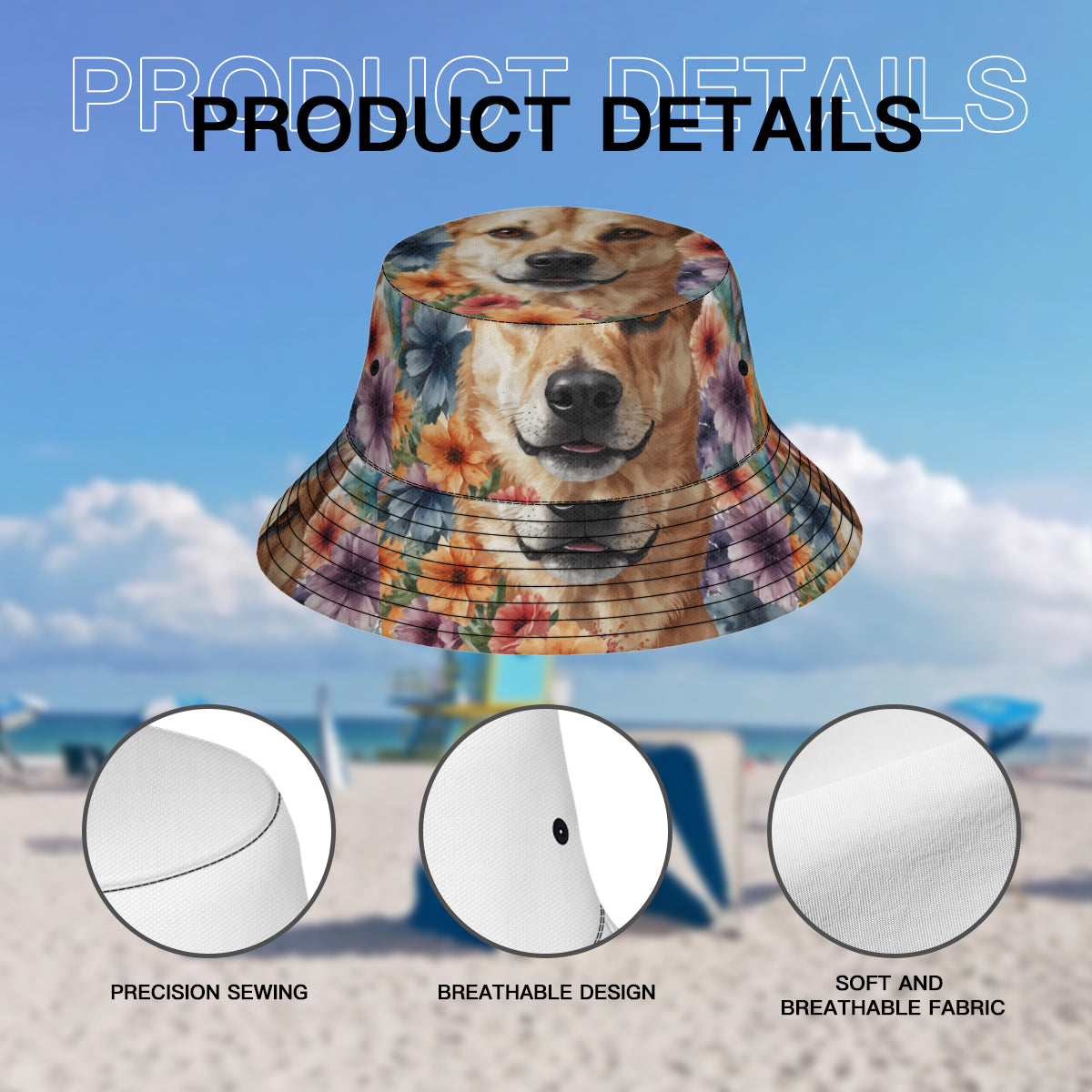Dog Lovers Double-Sided All-Over Print Fisherman Hat | Polyester