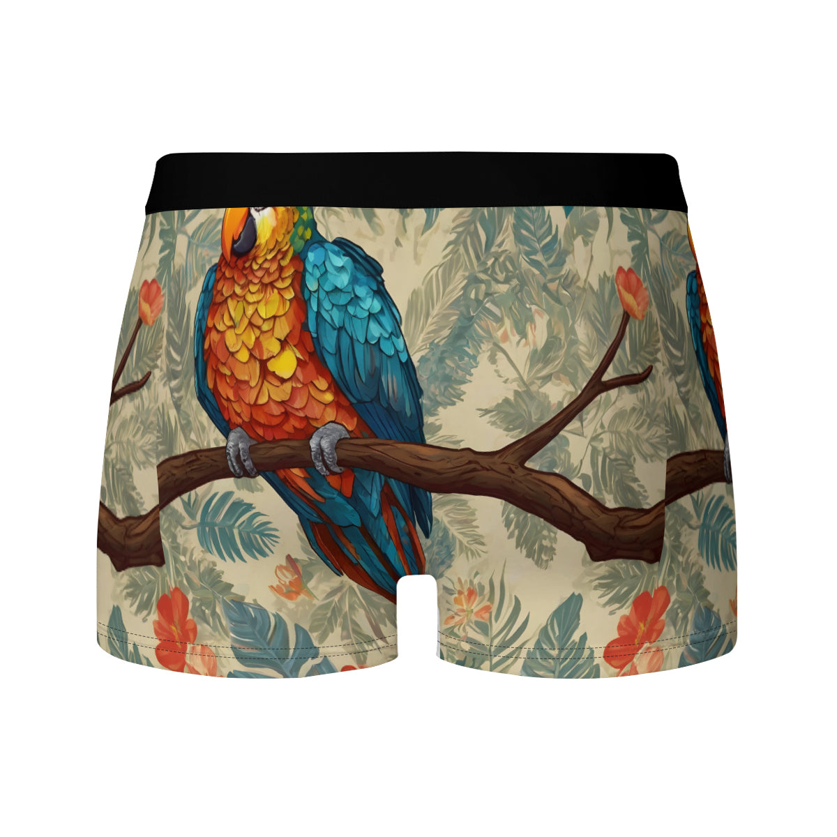 Parrot Design Men's Underwear (Front and Back Design)丨Polyester