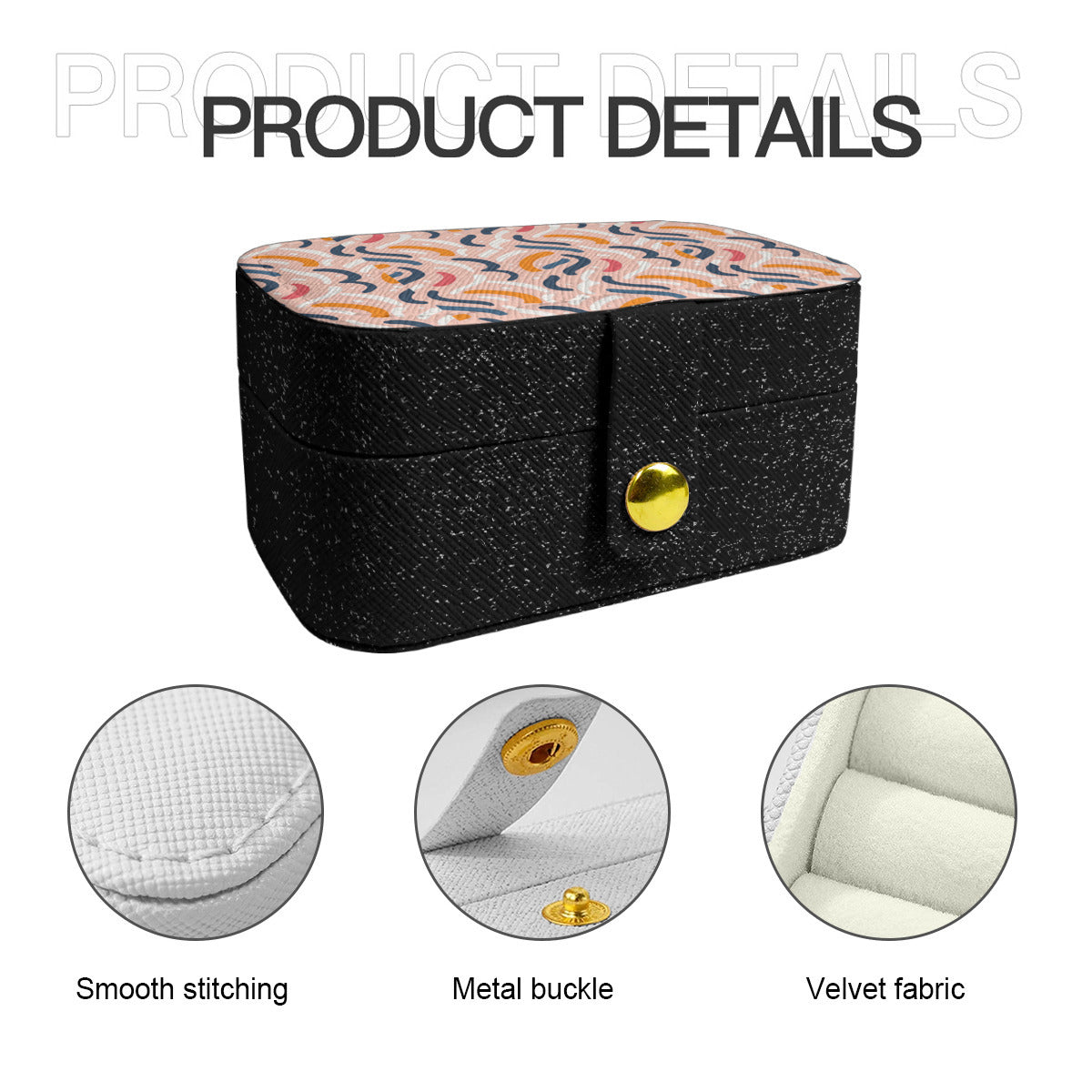 Abstract Personalized Portable Jewelry Box