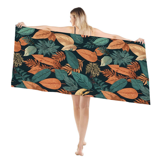 Colorful Leaves Beach towel (comfortable model)|Polyester