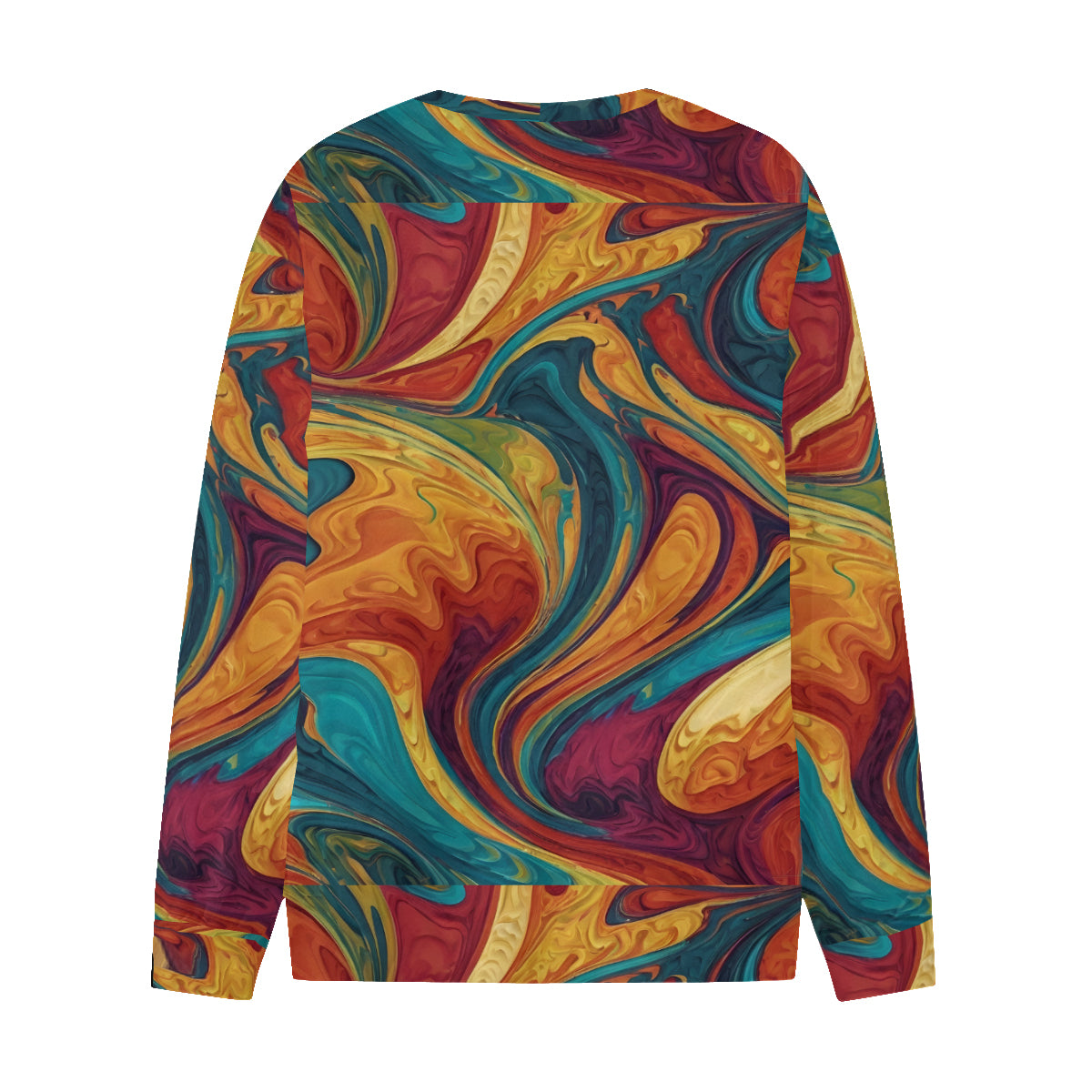 Colorful Design Men's O-Neck EU Size Long-Sleeved T-Shirt | 180GSM Cotton
