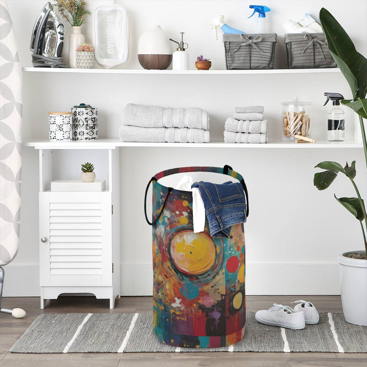 Crazy Design Large Capacity Foldable Laundry Basket | Polyester