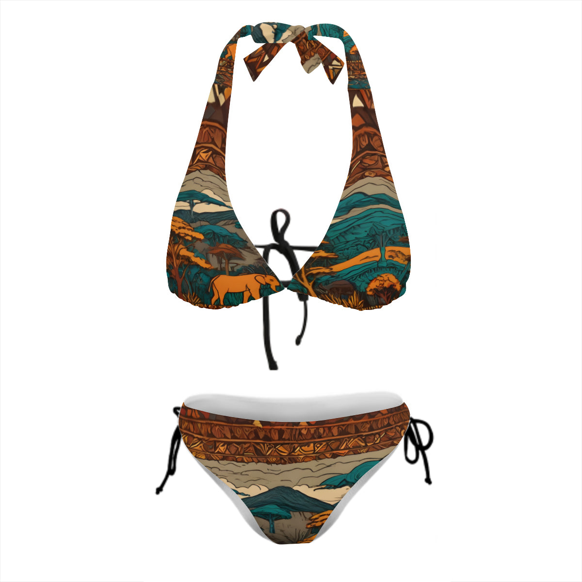 Beautiful Landscape All-Over Print Bikini Swimsuit (Multi-Faceted Design)|Polyester+Spandex