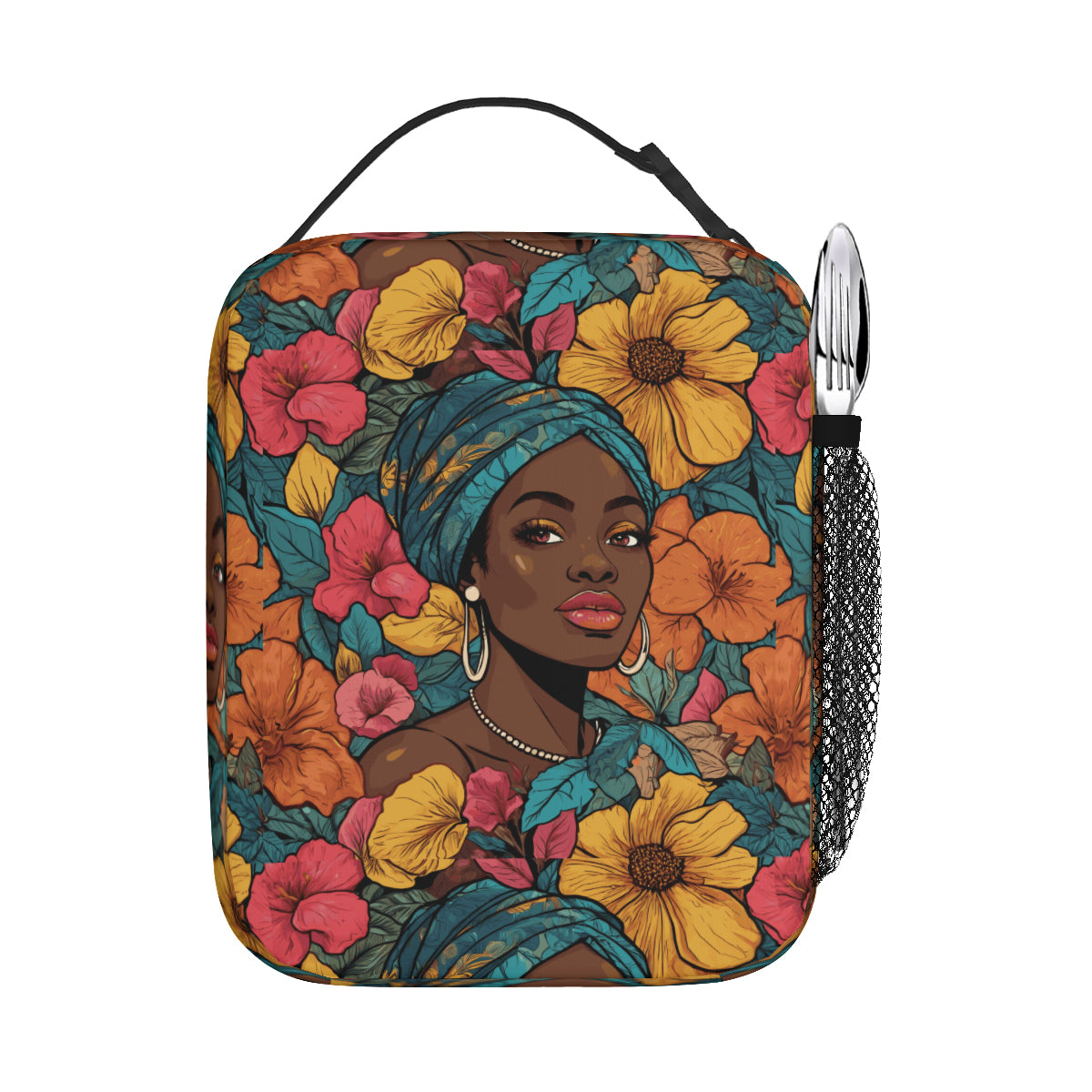 Melanin Queen Student School Bag + Portable Tote Insulated Lunch Bag + Pen Pouch | Oxford Cloth