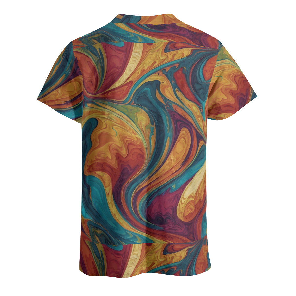 Colorful Design Men's T-Shirt (Mesh Fabric) | Polyester