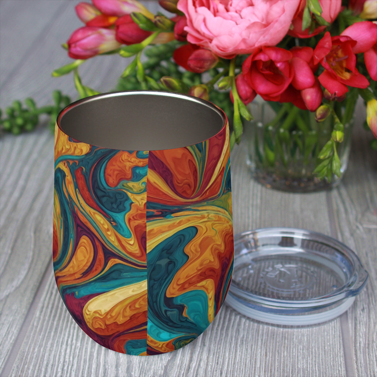 Colorful Design Stemless Wine Tumbler(350ml/12oz)| Stainless steel 304