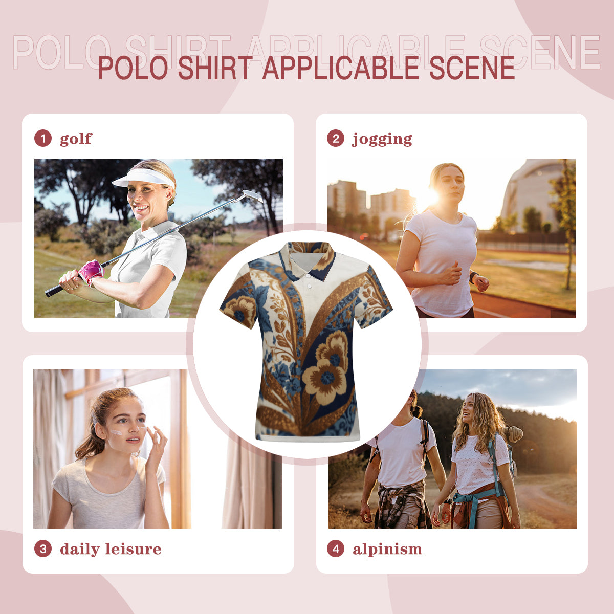 Boho Women's Short-Sleeved Polo Shirt