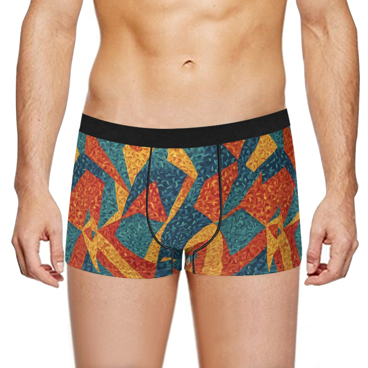 Abstract Pattern Men's Underwear (Front and Back Design)丨Polyester