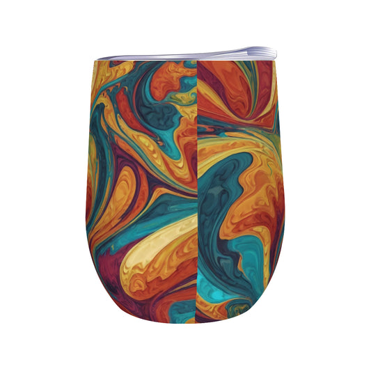 Colorful Design Stemless Wine Tumbler(350ml/12oz)| Stainless steel 304
