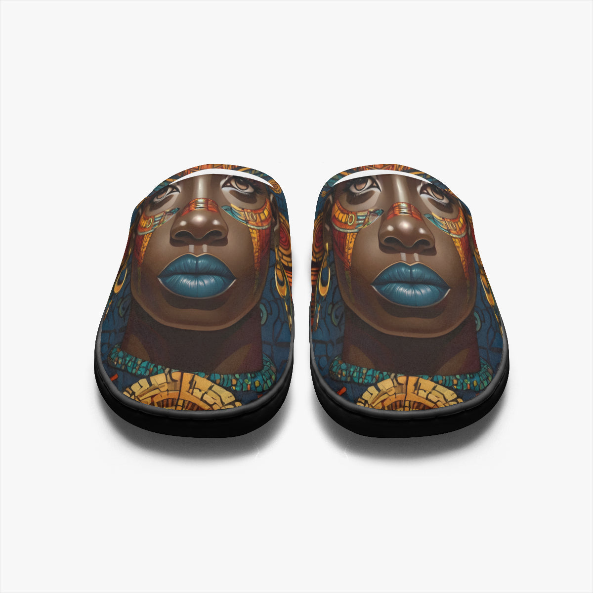 African Image Personalized Warm Cotton Slippers | Flannel