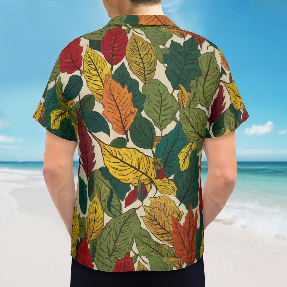 Awesome Leaves Hawaiian Shirt(No chest pocket) | Polyester