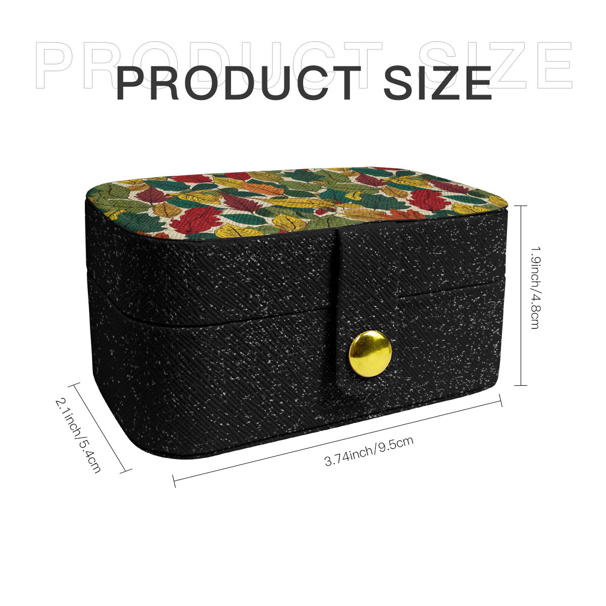 Awesome Leaves Personalized Portable Jewelry Box | PU
