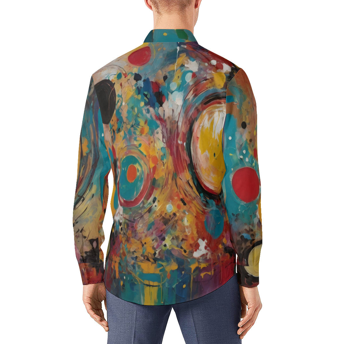 Crazy Design Men's Classic Long-Sleeved Shirt | Polyester