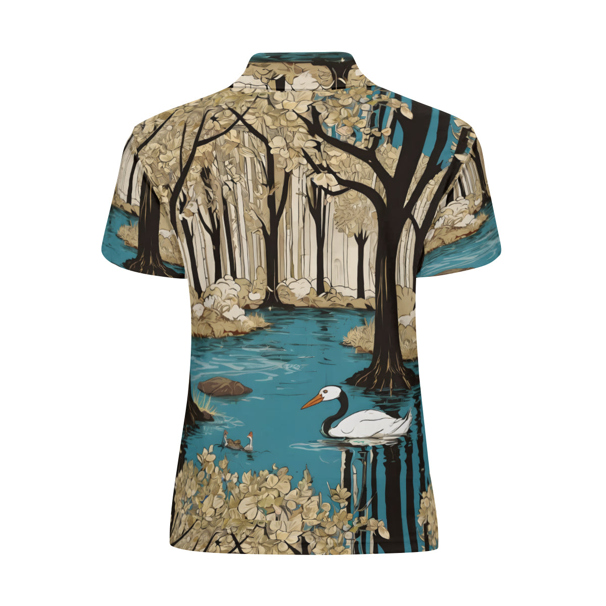Landscape Wonder Women's Short-Sleeved Polo Shirt