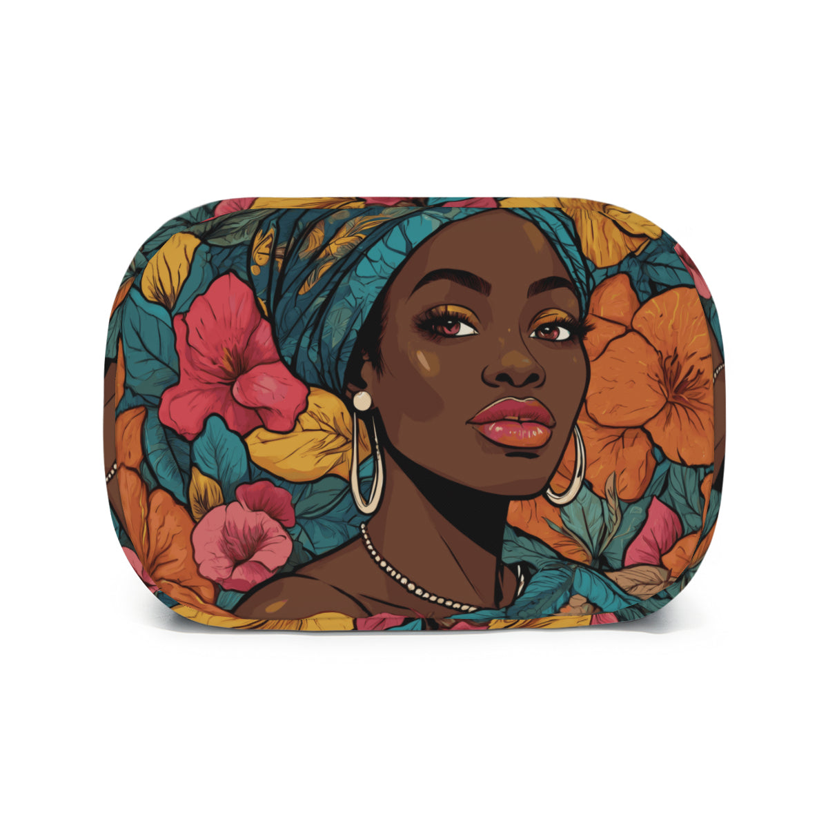 Melanin Queen personalised canvas handheld insulated lunch bag (with side pocket)|Polyester