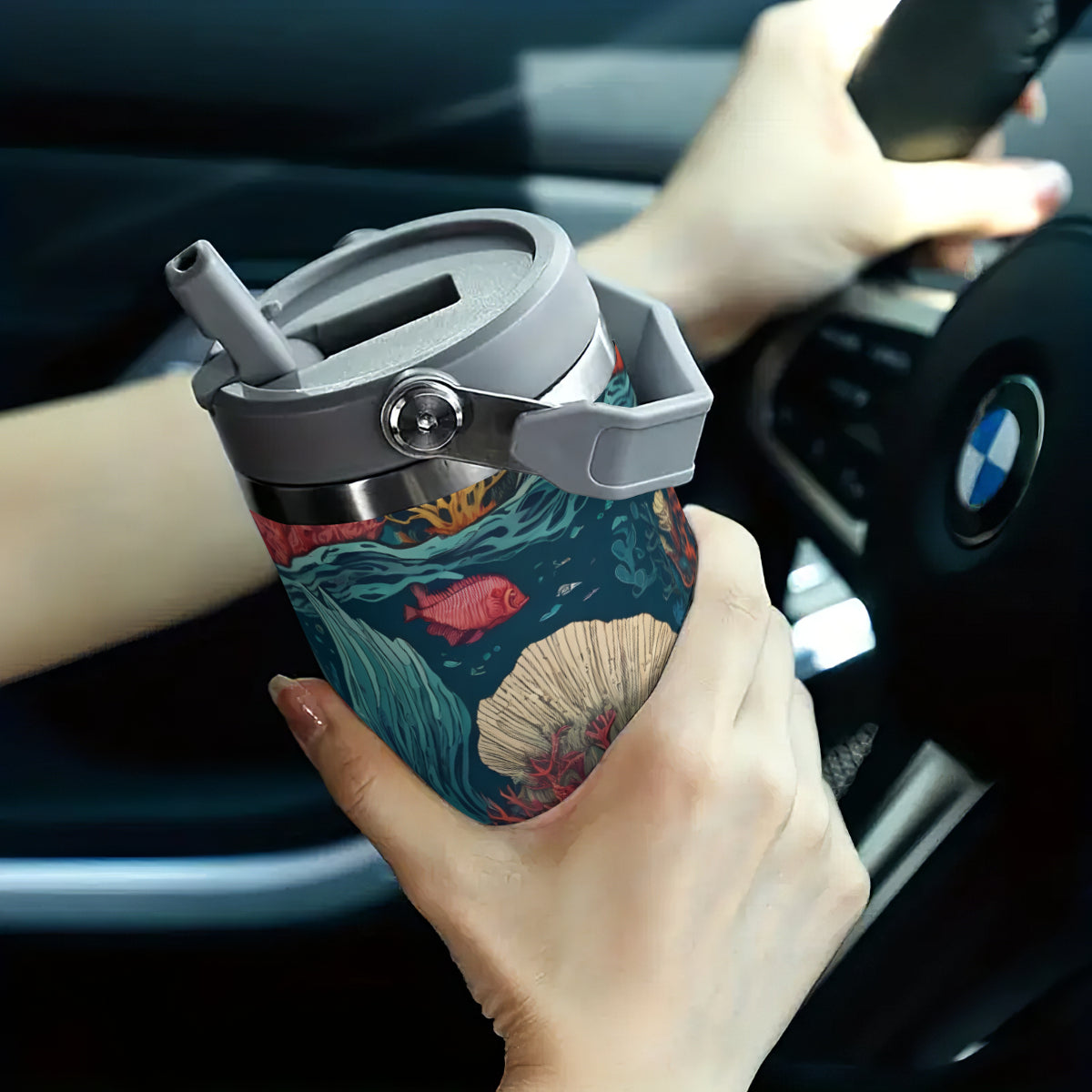 Under Sea Beauty Personalized Portable Tumbler (880ml/30oz) | Stainless Steel 304