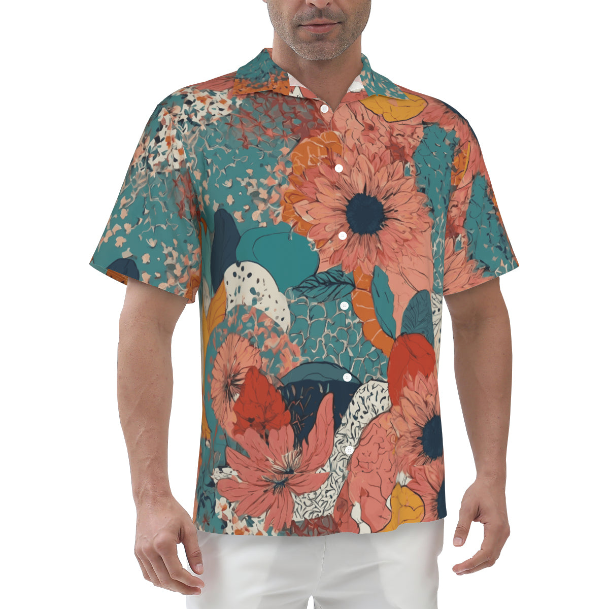 Awesome Floral Men's Casual Shirt|Polyester