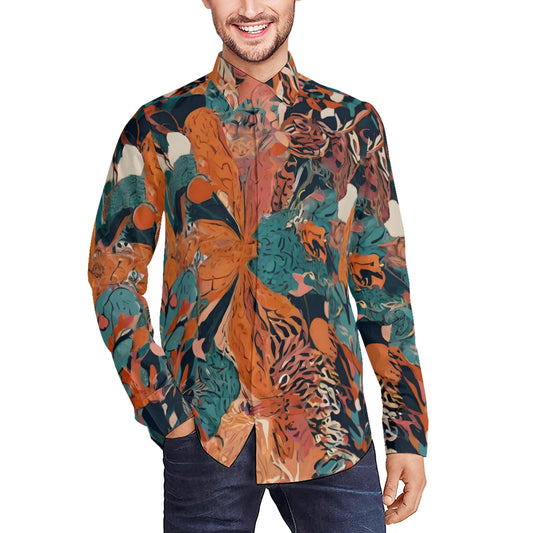 Abstract Vibes Men's Classic Long-Sleeved Shirt