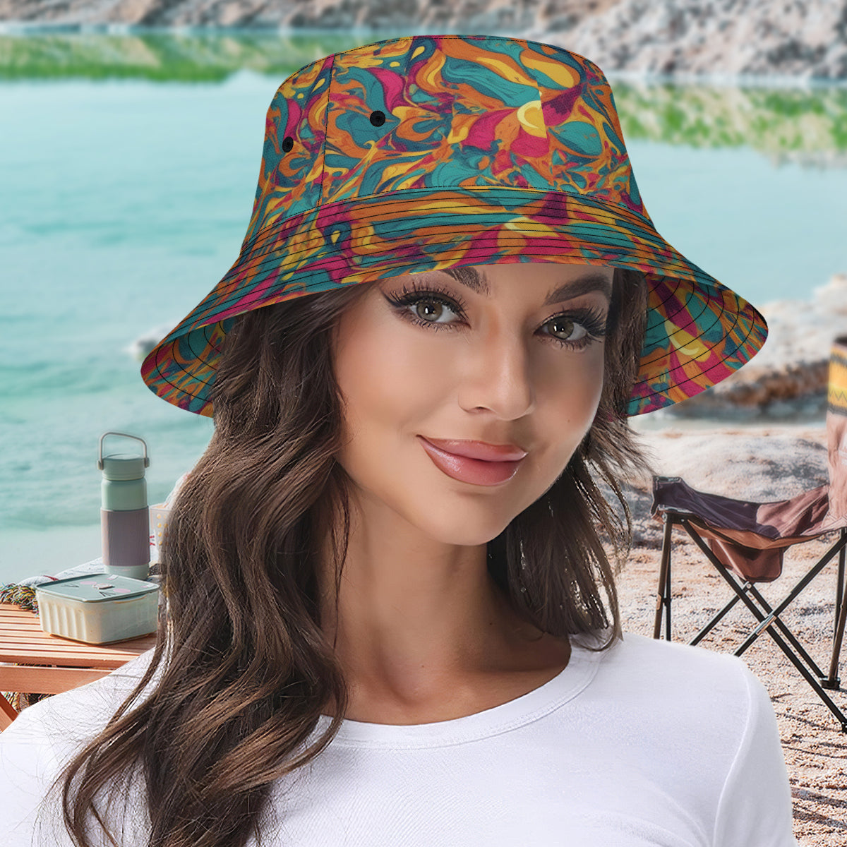 Colorful Pattern Fisherman Hat | Polyester