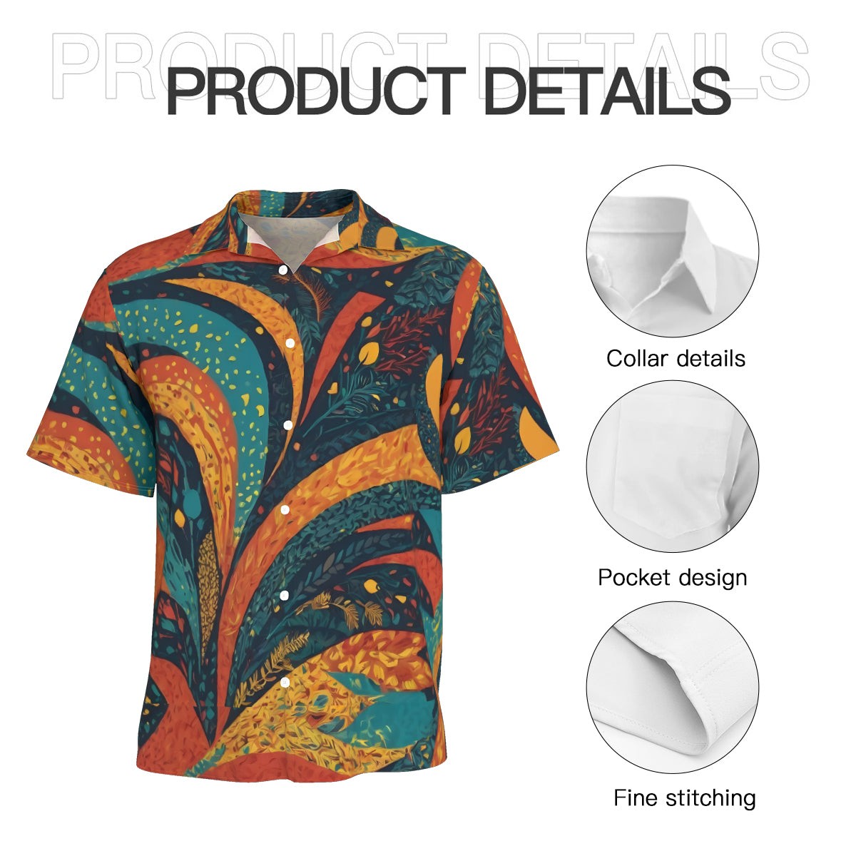 Abstract Beauty Men's Casual Shirt｜Polyester