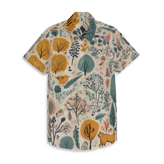 Abstract Floral Youth Shirts｜Polyester