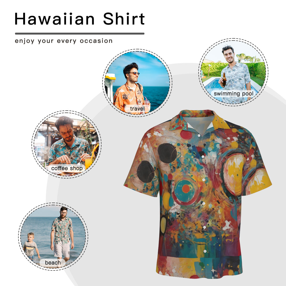 Crazy Design Men's Casual Shirt｜Polyester
