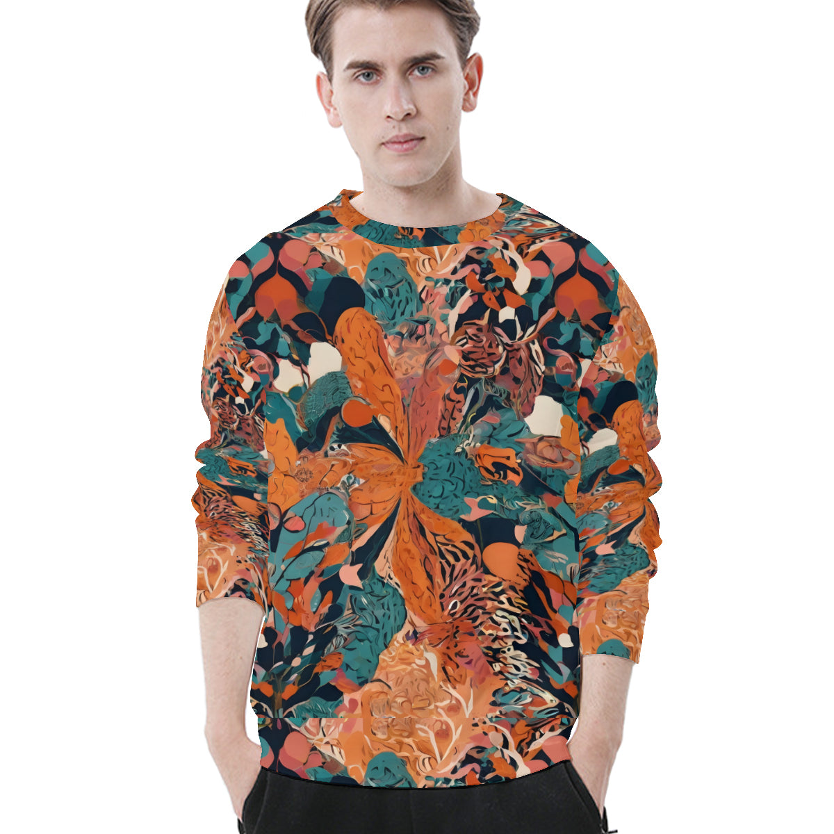 Abstract Vibes Men's O-Neck Long-Sleeved T-Shirt