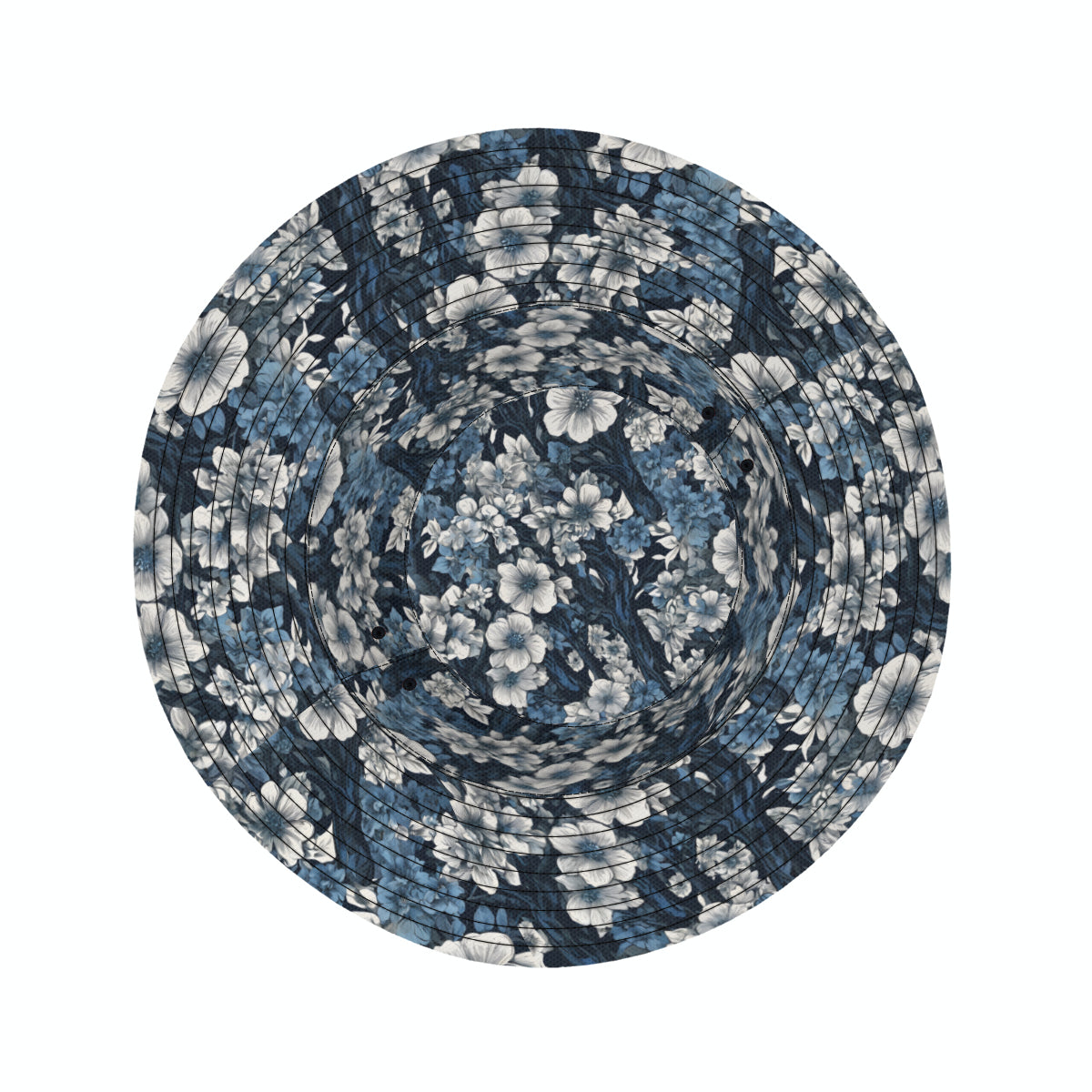 Floral Blue Fisherman Hat | Polyester