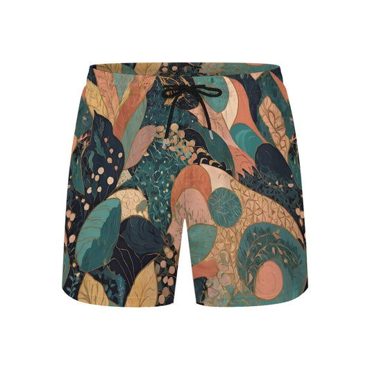 Abstract Wonder Men's Casual Shorts Double-Layer Sports Beach Pants