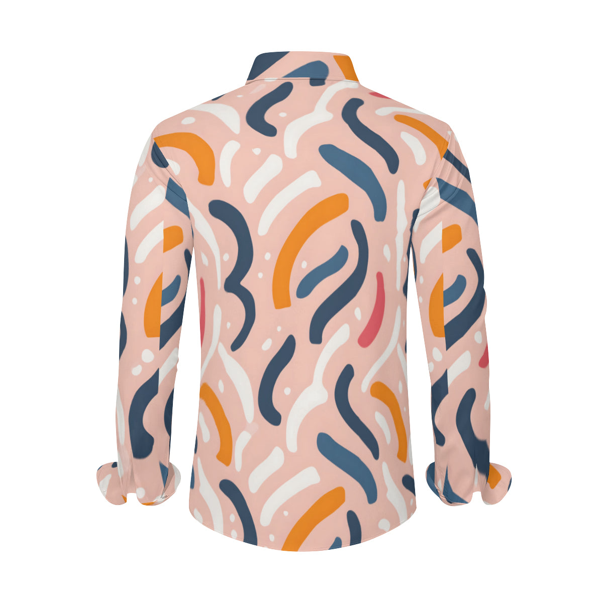 Abstract Men's Classic Long-Sleeved Shirt