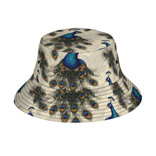 Peacock Design Fisherman Hat | Polyester