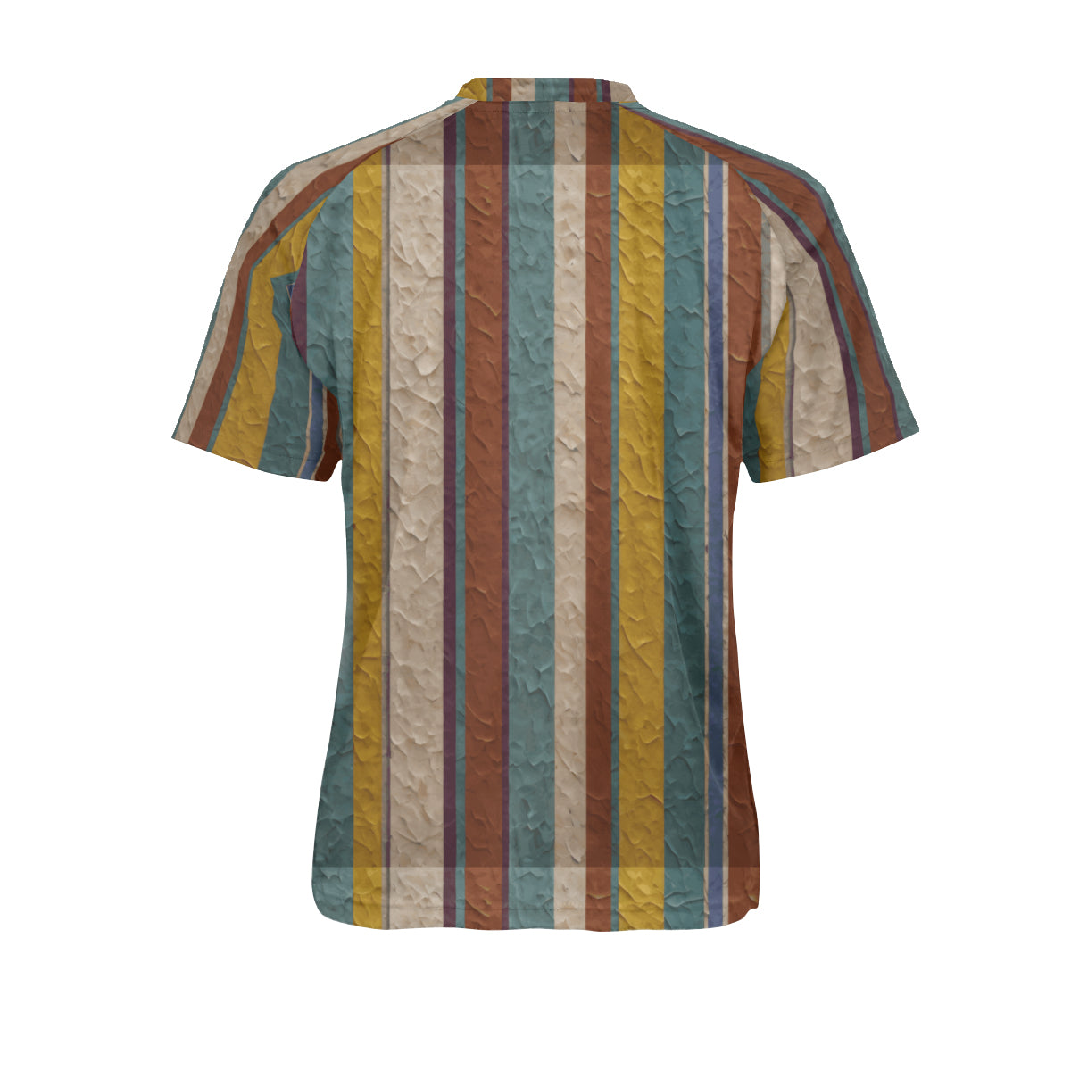 Strip Design Men's V-Neck T-Shirt Men's Jersey | Polyester