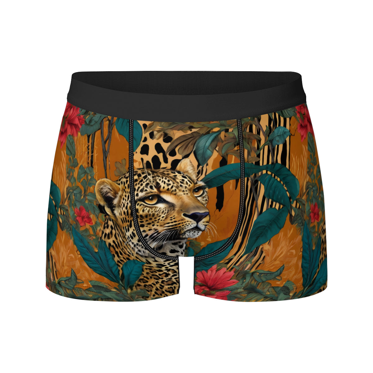 Warrior Animal Men's Underwear (Front and Back Design)丨Polyester