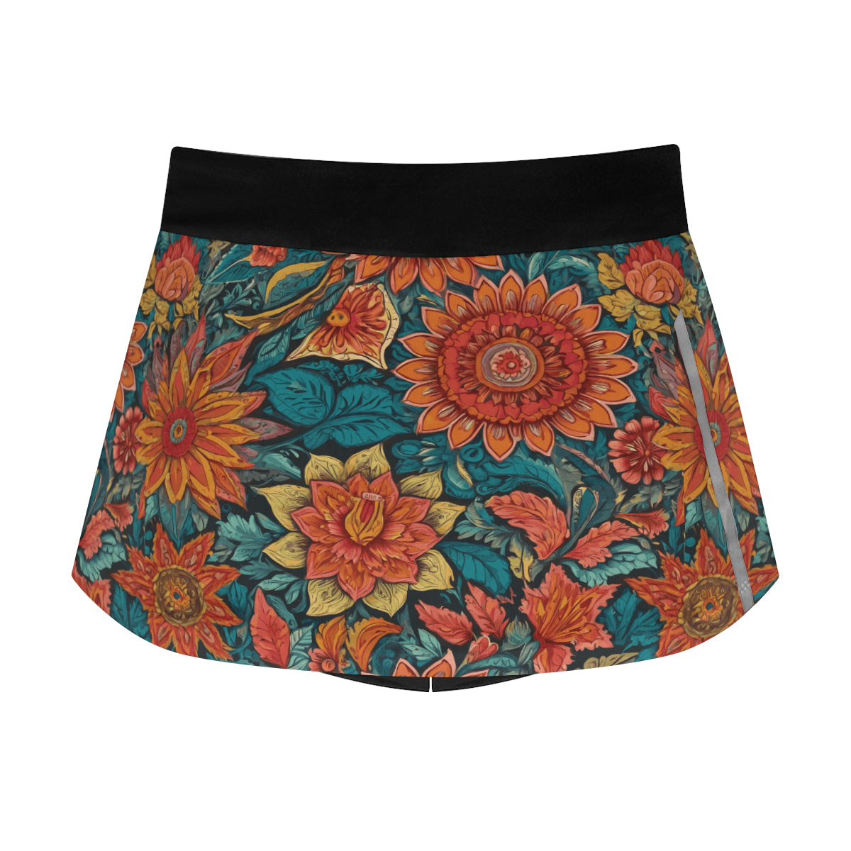 Floral Red Women's Sports Skirt