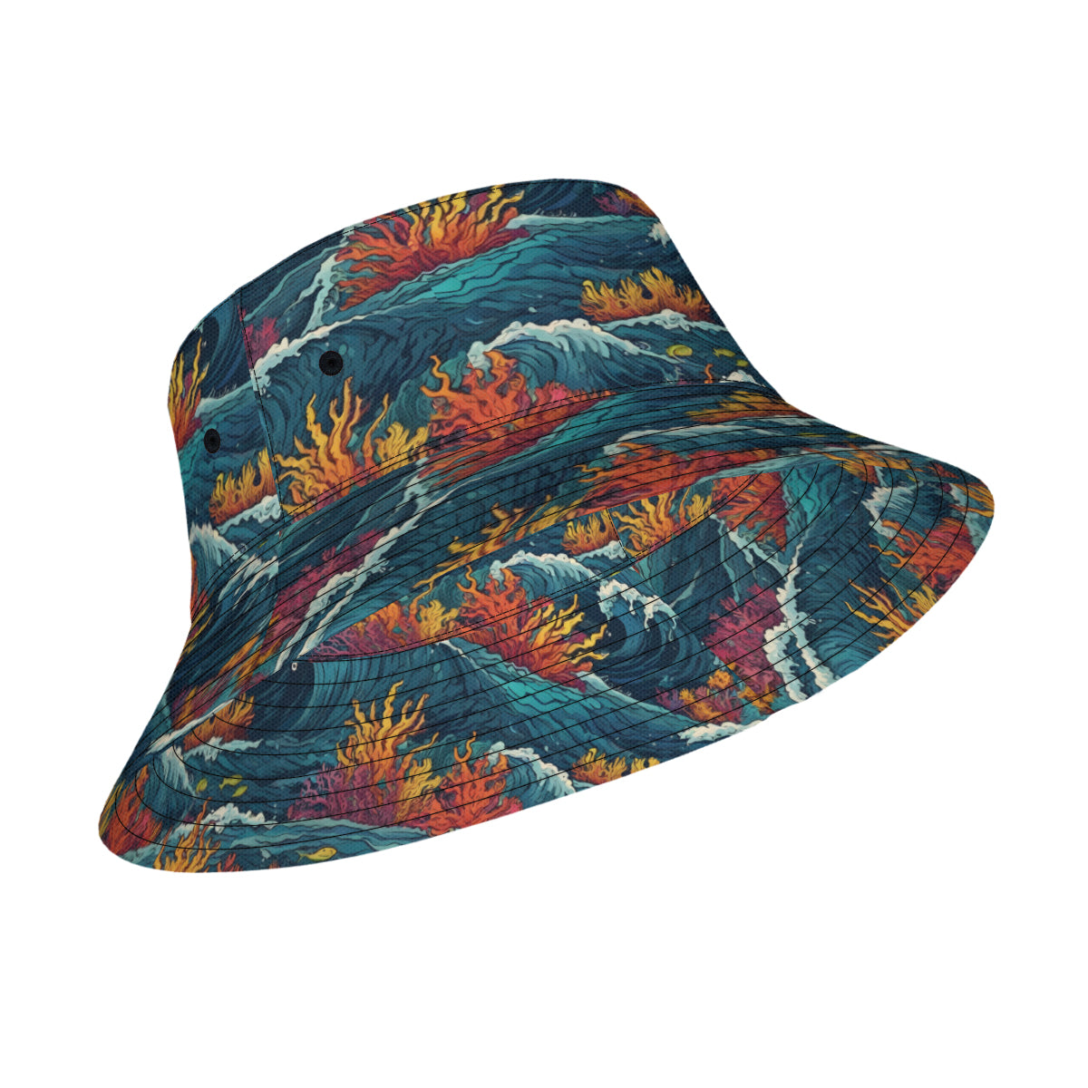 Ocean Waves Fisherman Hat | Polyester