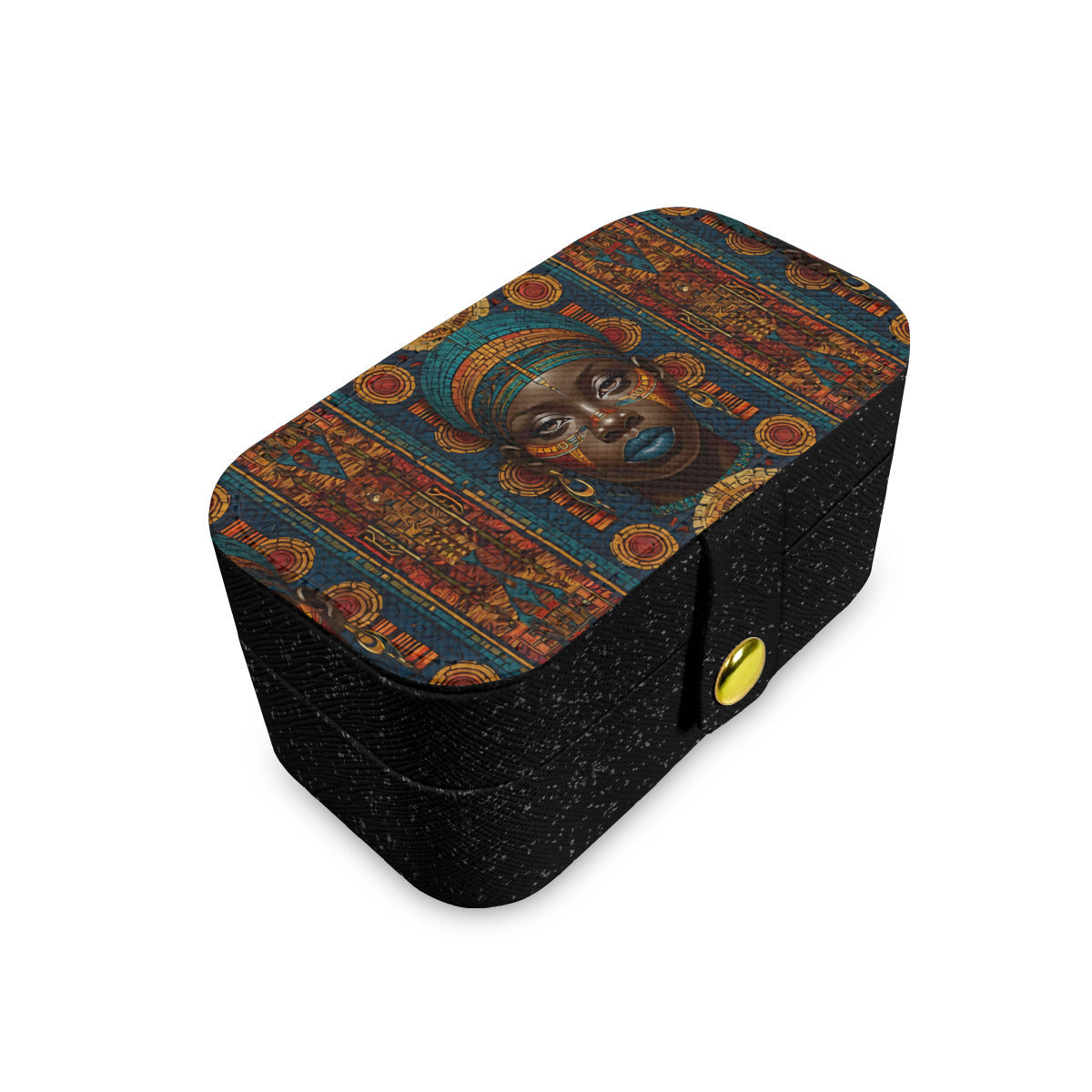 African Image Personalized Portable Jewelry Box | PU
