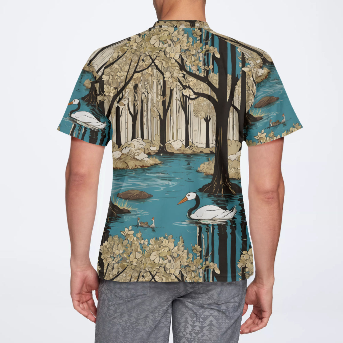 Landscape Wonder Men's V-Neck T-Shirt Men's Jersey | Polyester
