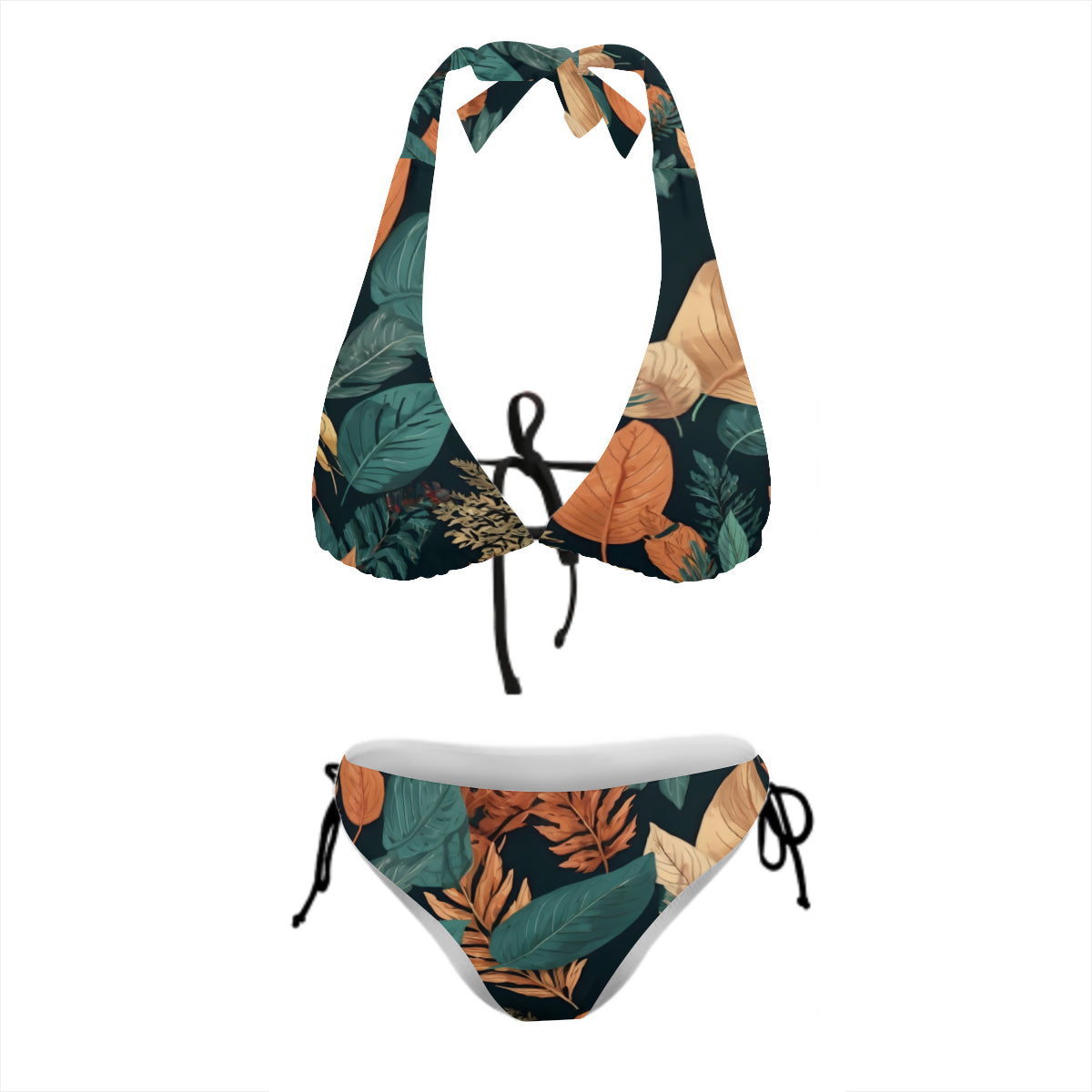 Colorful Leaves Bikini Swimsuit (Multi-Faceted Design)｜Polyester+Spandex