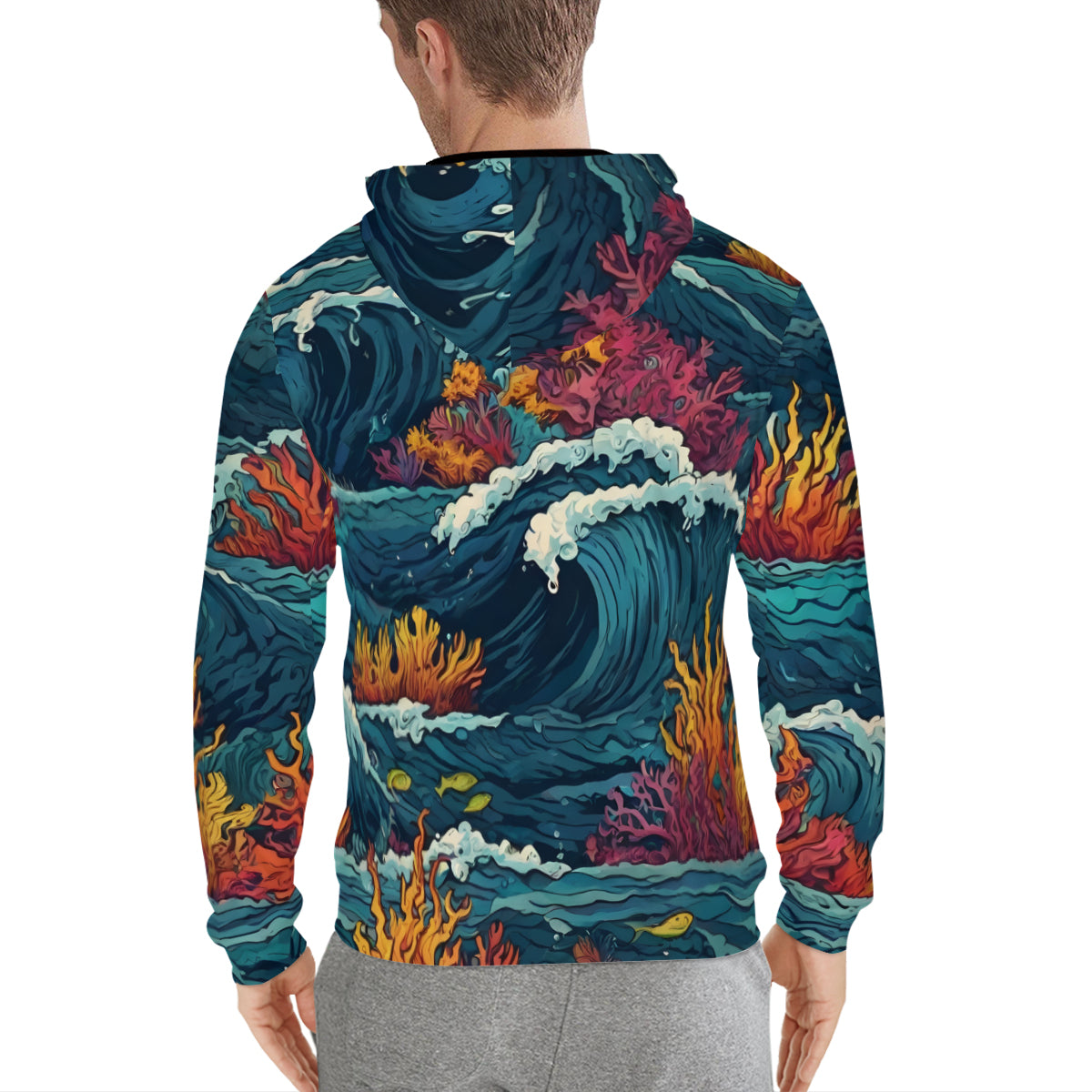 Ocean Vibes Men's Zip Hoodie