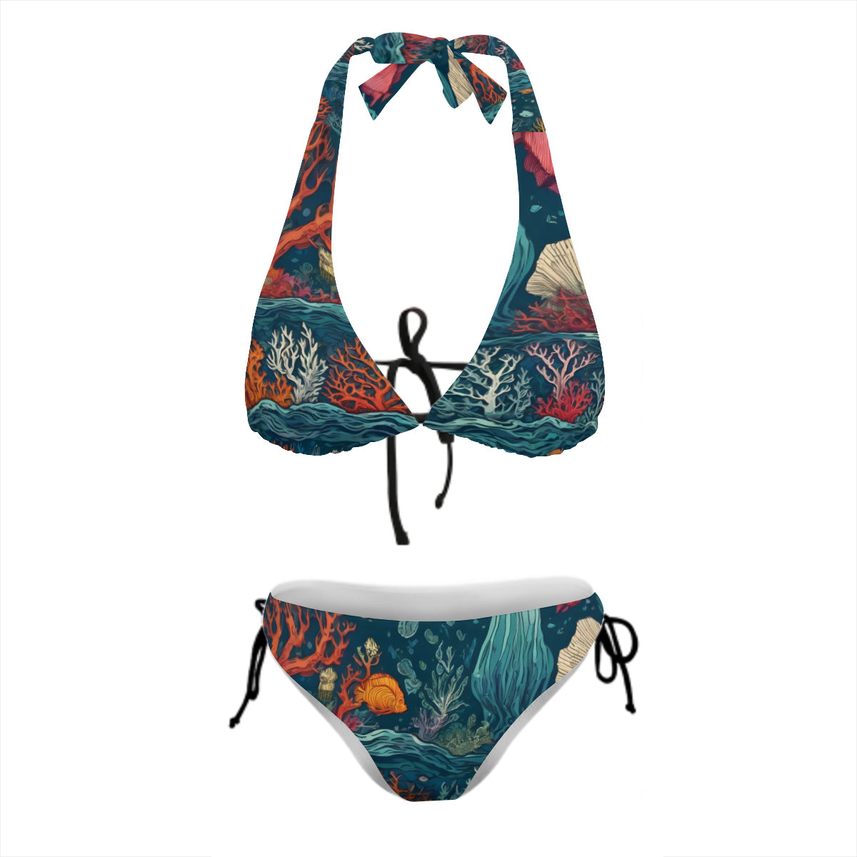 Under Sea Beauty Bikini Swimsuit (Multi-Faceted Design)｜Polyester+Spandex