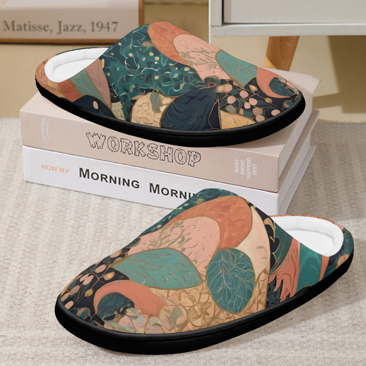 Abstract Wonder Personalized Warm Cotton Slippers