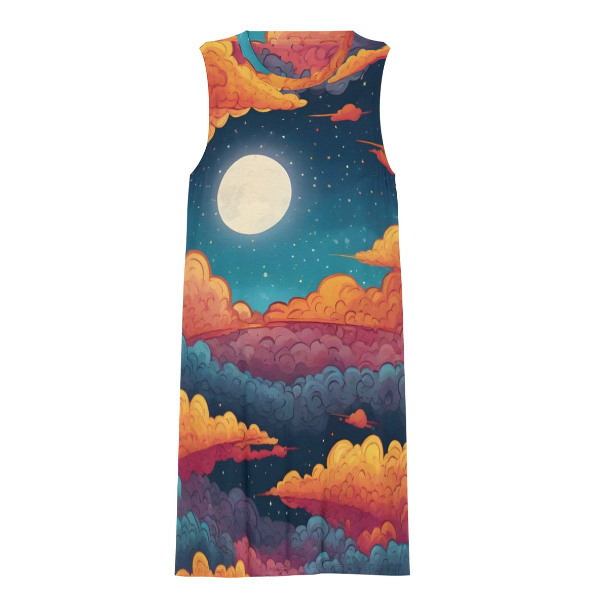 Sky Beauty Abstract Women's Casual Dress | Polyester