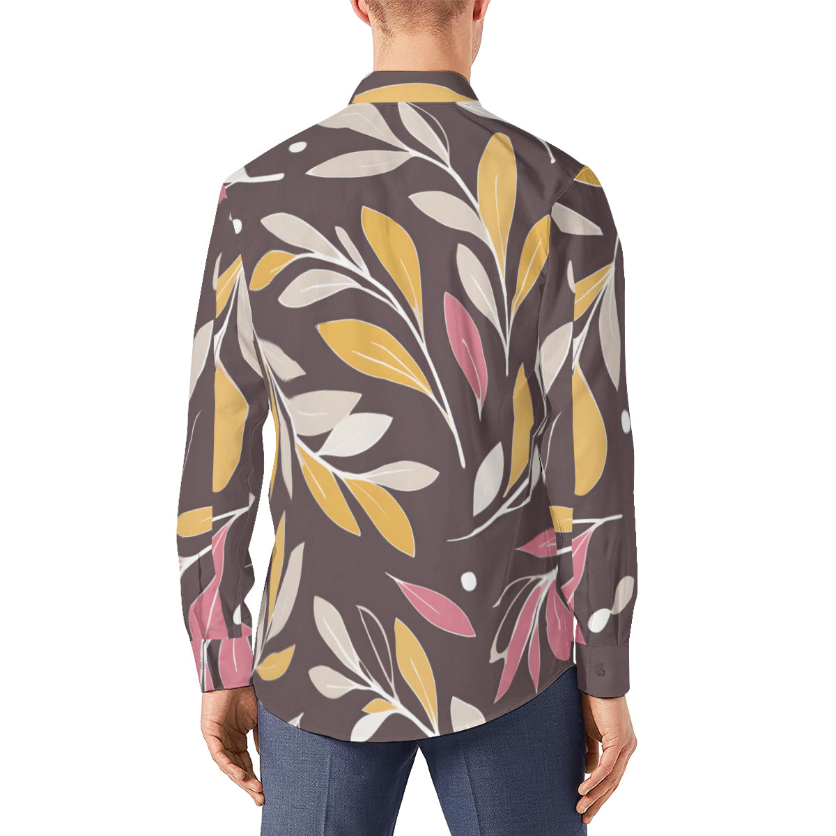 Golden Branches Men's Classic Long-Sleeved Shirt
