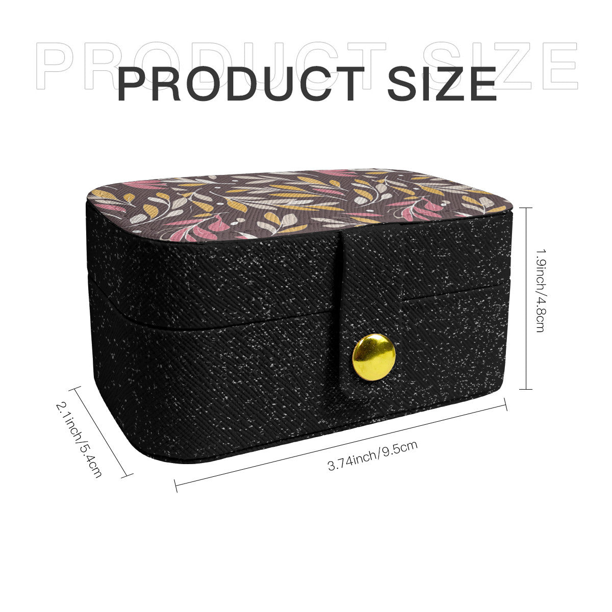 Golden Branches Personalized Portable Jewelry Box