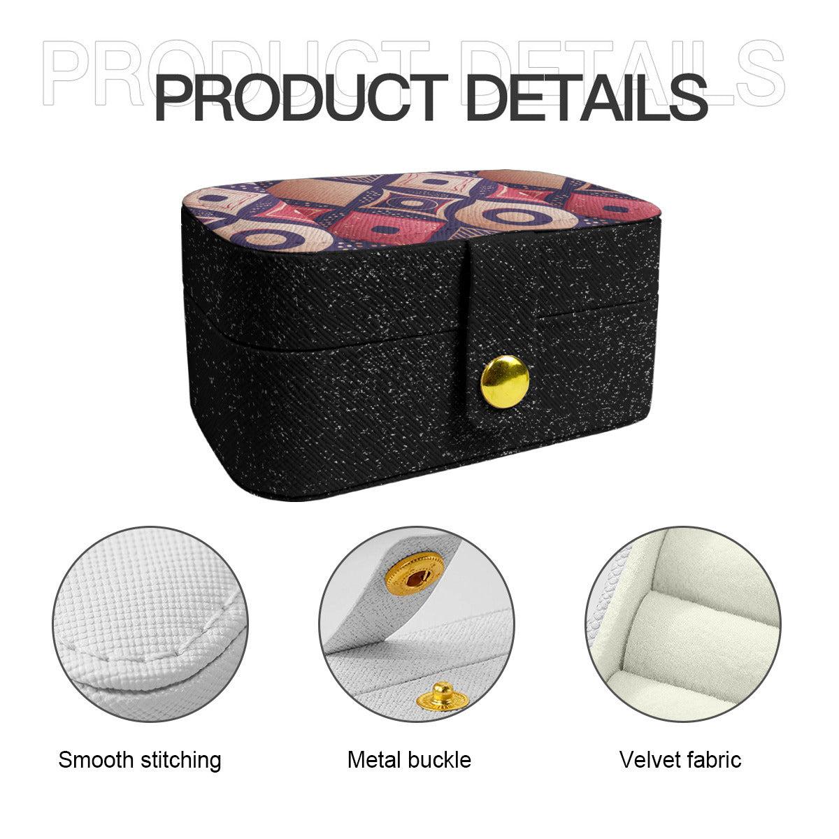 Abstract Personalized Portable Jewelry Box