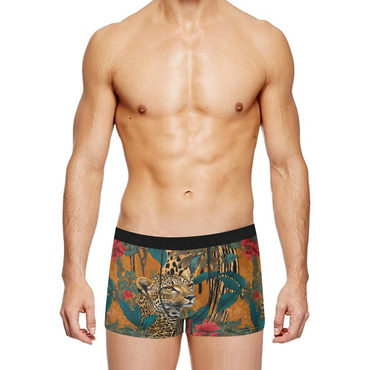 Warrior Animal Men's Underwear (Front and Back Design)丨Polyester